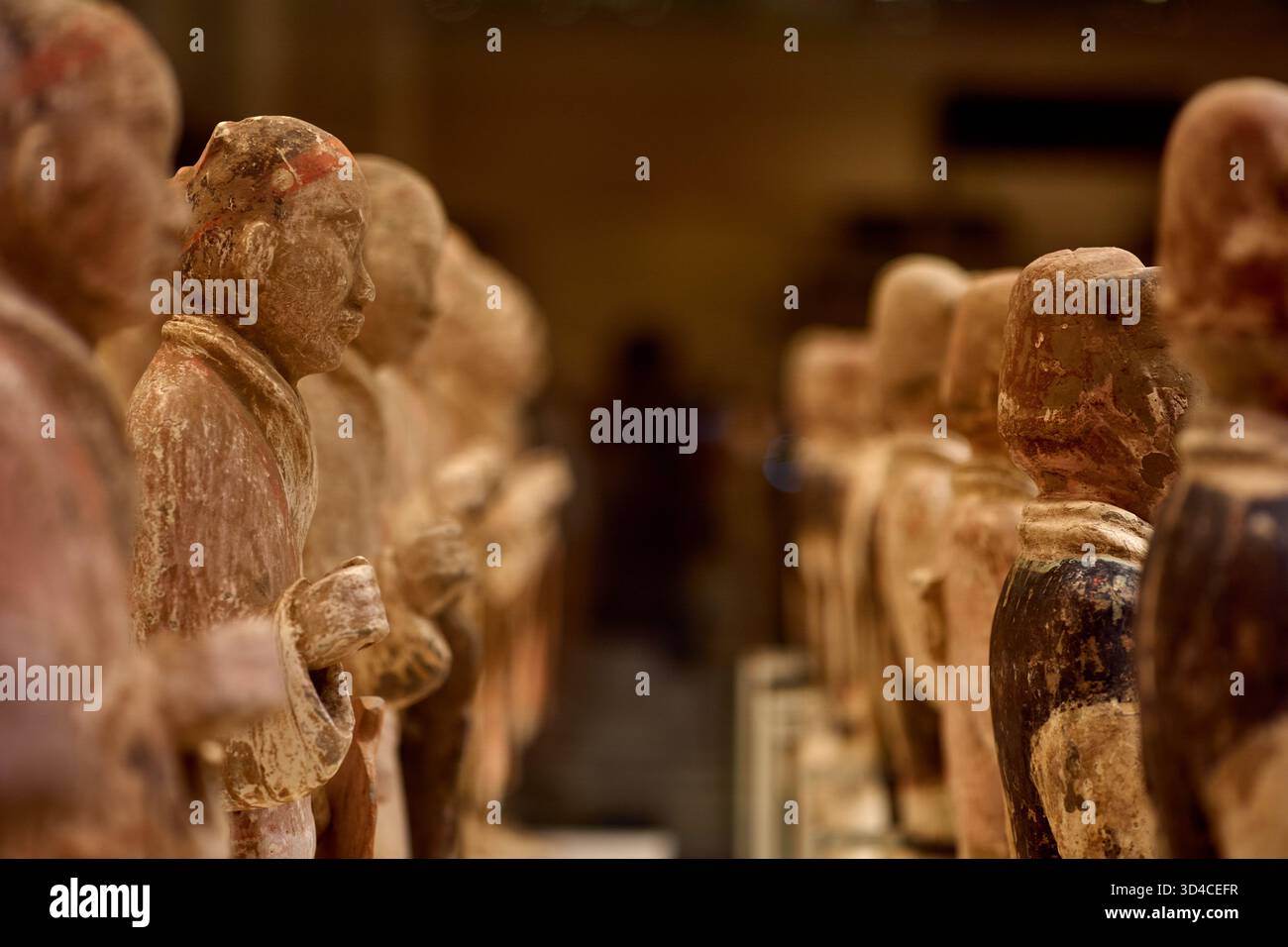 Primo piano dell'arte scultorea antica al Museo Nazionale della Cina, Pechino Foto Stock