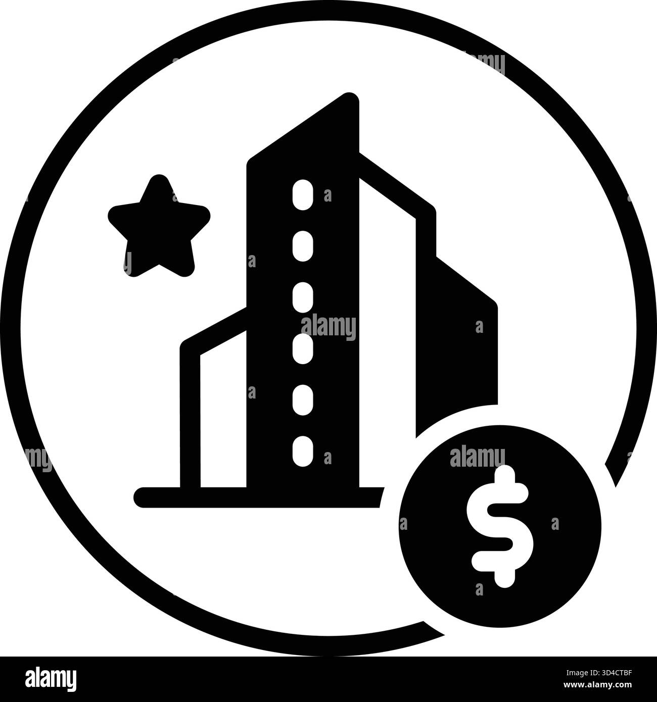 Un'icona per il business center, gli affari Illustrazione Vettoriale