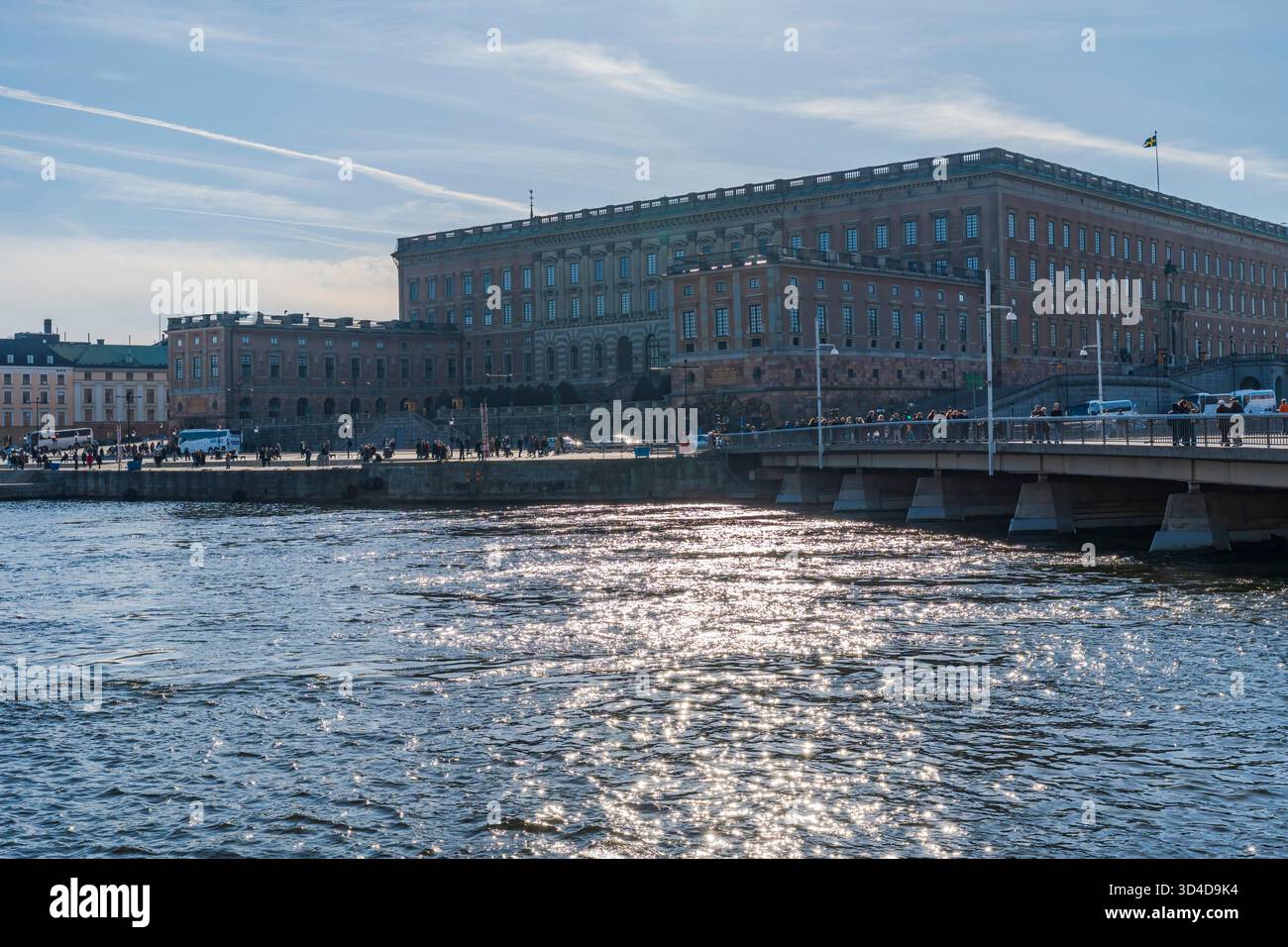 SVEZIA, STOCCOLMA - 8 MARZO 2025: Il palazzo reale di Stoccolma è la residenza ufficiale e il principale palazzo reale del monarca svedese. Stoccolma, Palac Foto Stock