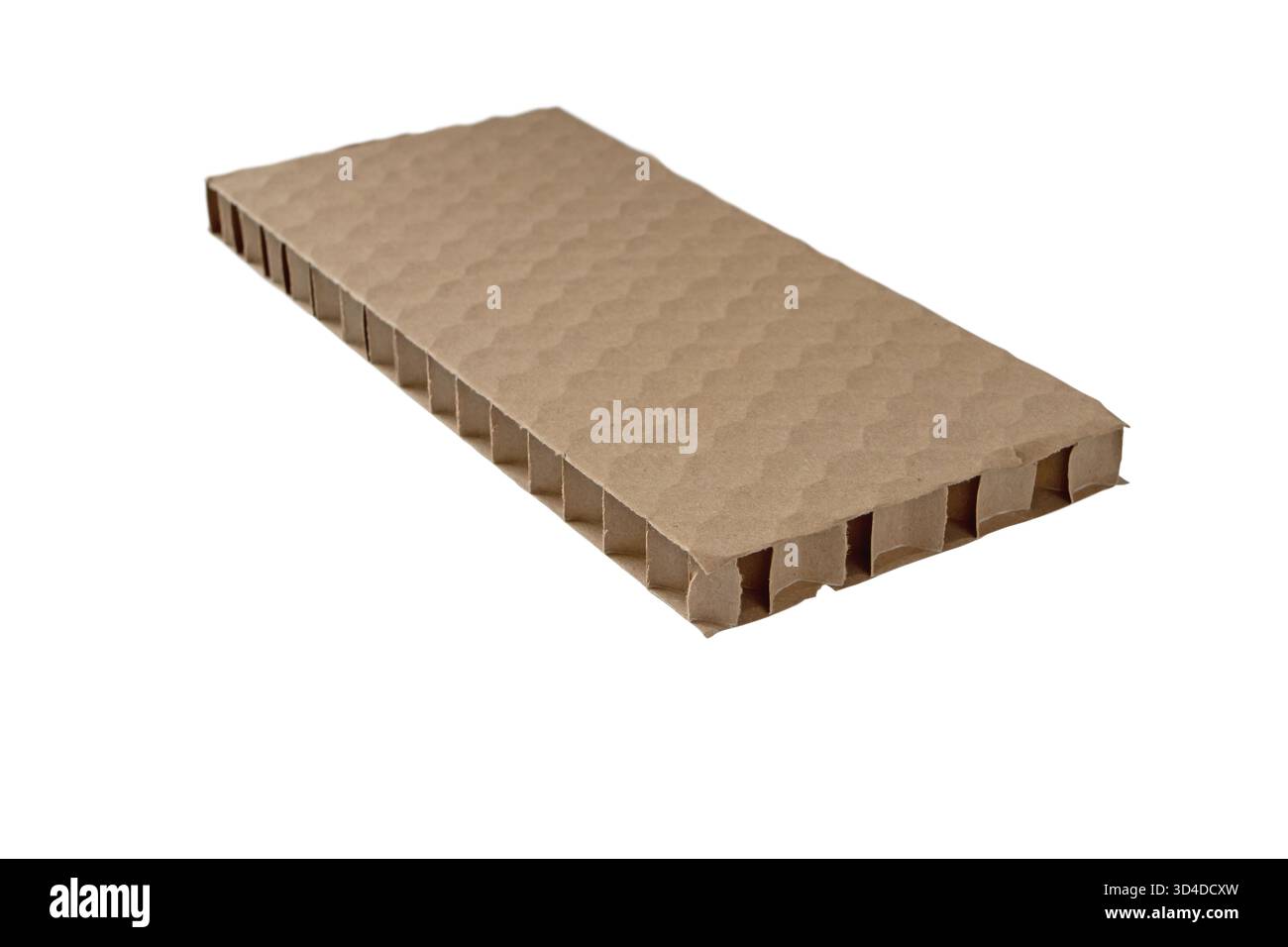 Cartone a nido d'ape utilizzato per l'imballaggio protettivo e la produzione di mobili. Materiale a base di carta ecocompatibile, leggero e resistente Foto Stock