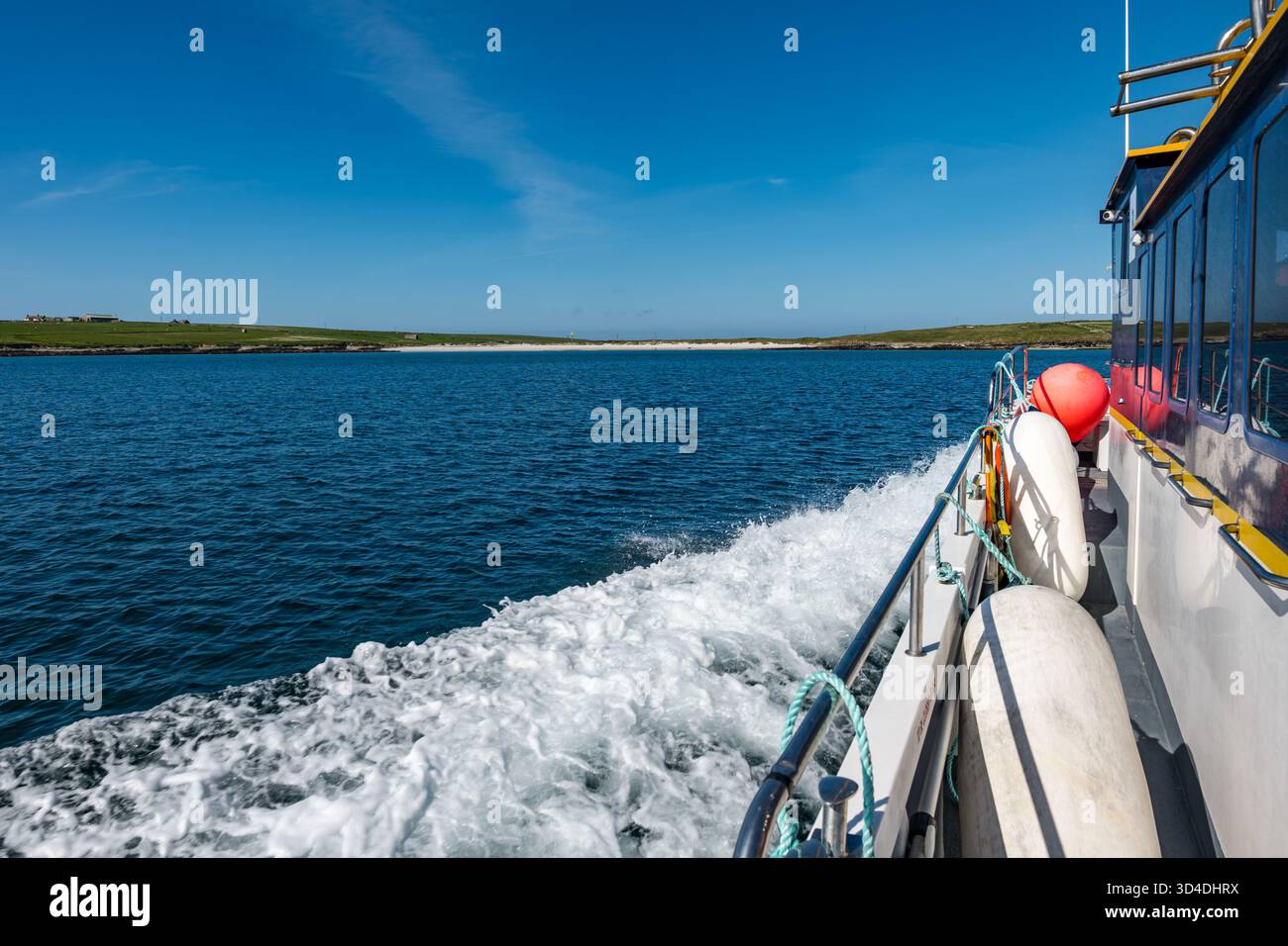 Orkney Ferries Charles Ann II traghetto per Papa Westray, Isole Orcadi, Scozia, Regno Unito Foto Stock