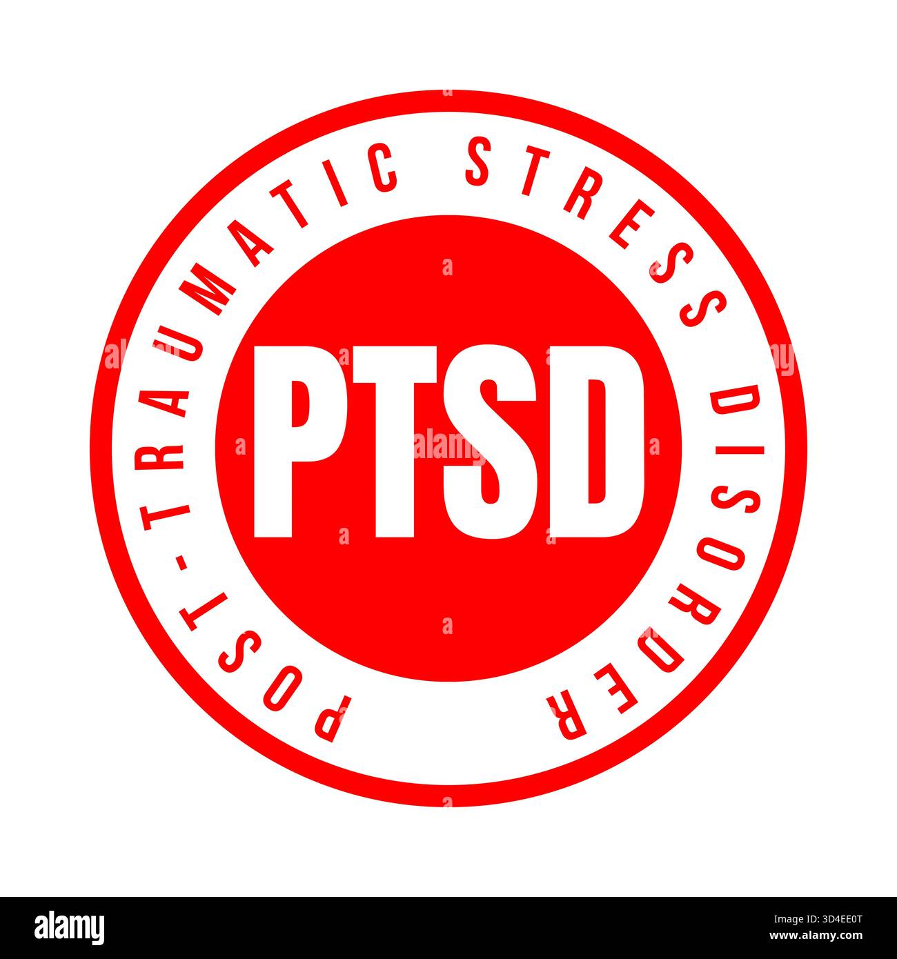 Icona del simbolo del disturbo da stress post-traumatico PTSD Foto Stock