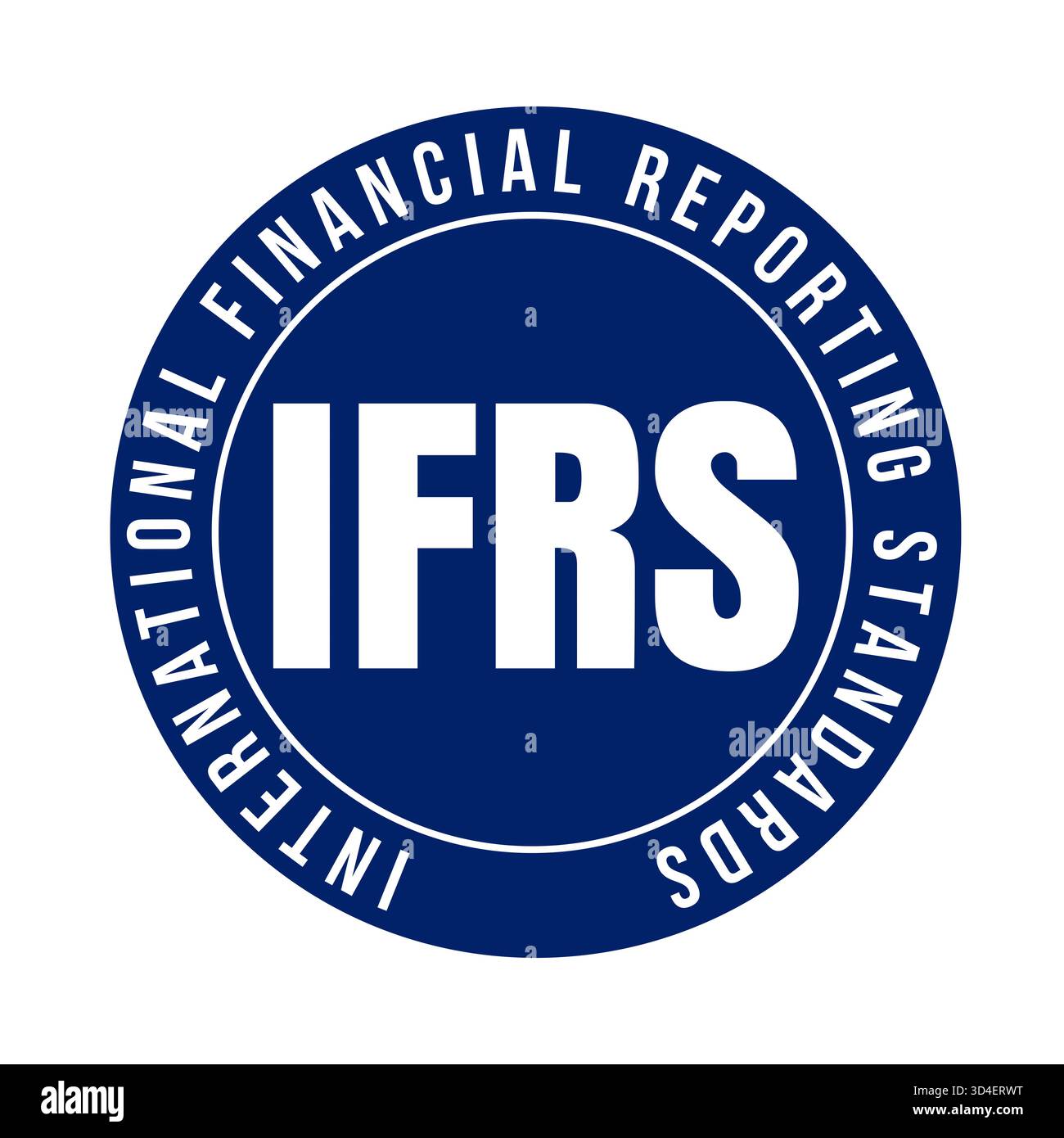 Icona simbolo IFRS International Financial Reporting Standards (IFRS) Foto Stock