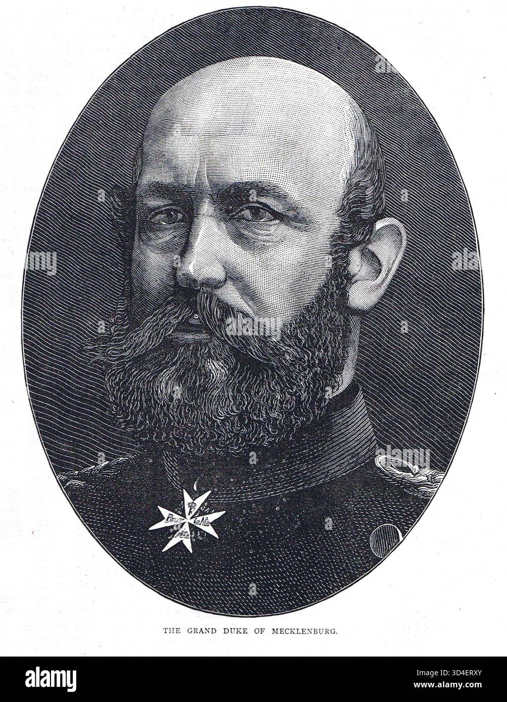 Federico Francesco II Granduca di Meclemburgo-Schwerin. Governatore generale di Reims durante la guerra franco-prussiana. Foto Stock