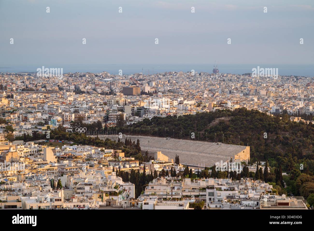 Lo Stadio Panatenaico, l'originale Stadio Olimpico, situato ad Atene, Grecia Foto Stock