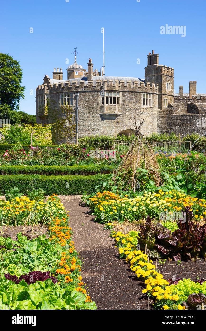 Walmer Castle Deal Kent Walmer Castle and Gardens The Kitchen Garden at Walmer Castle Walmer Deal Kent Inghilterra Regno Unito Europa Foto Stock