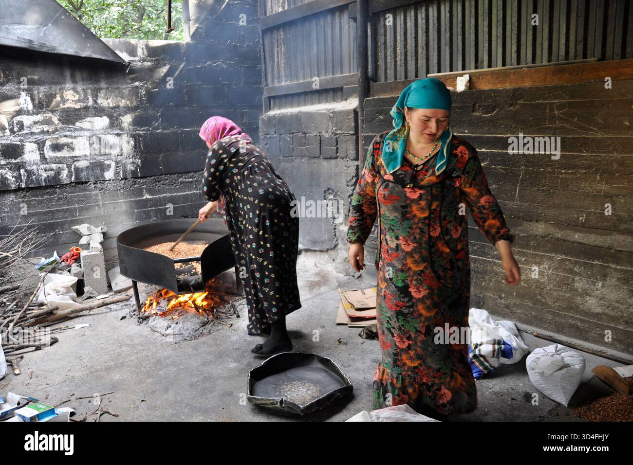 Russia. Dagestan. AnSalta villaggio. la vita quotidiana Foto Stock