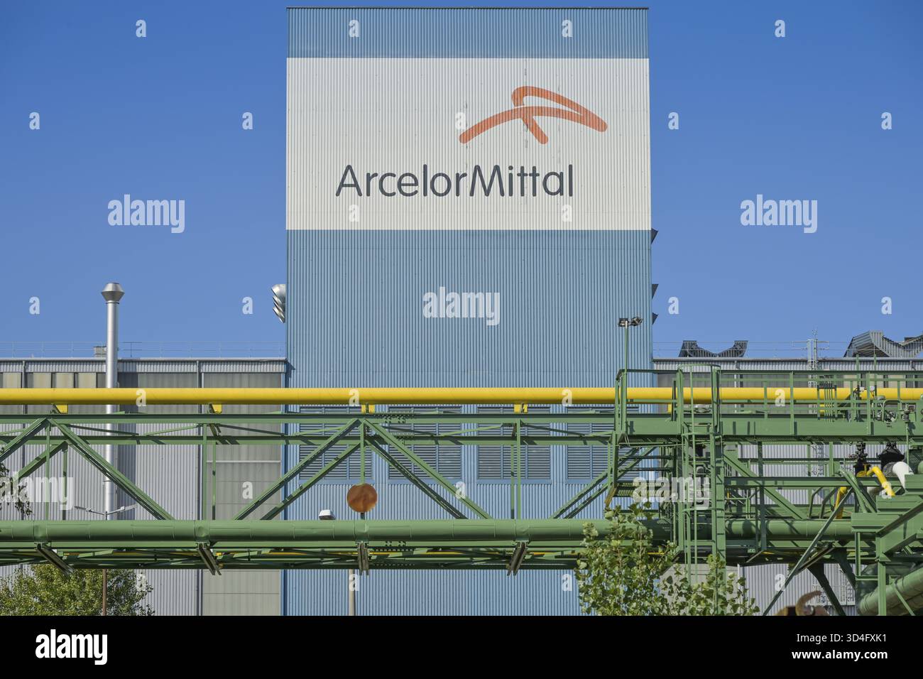 Laminatoio a caldo WWW, acciaieria Arcelor-Mittal, Eisenhuettenstadt, Brandeburgo, Germania Foto Stock
