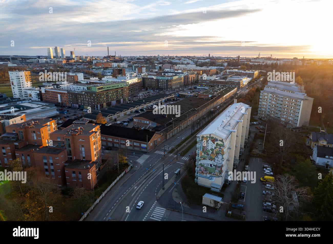 Vista aerea a Helsinki, Finlandia Foto Stock