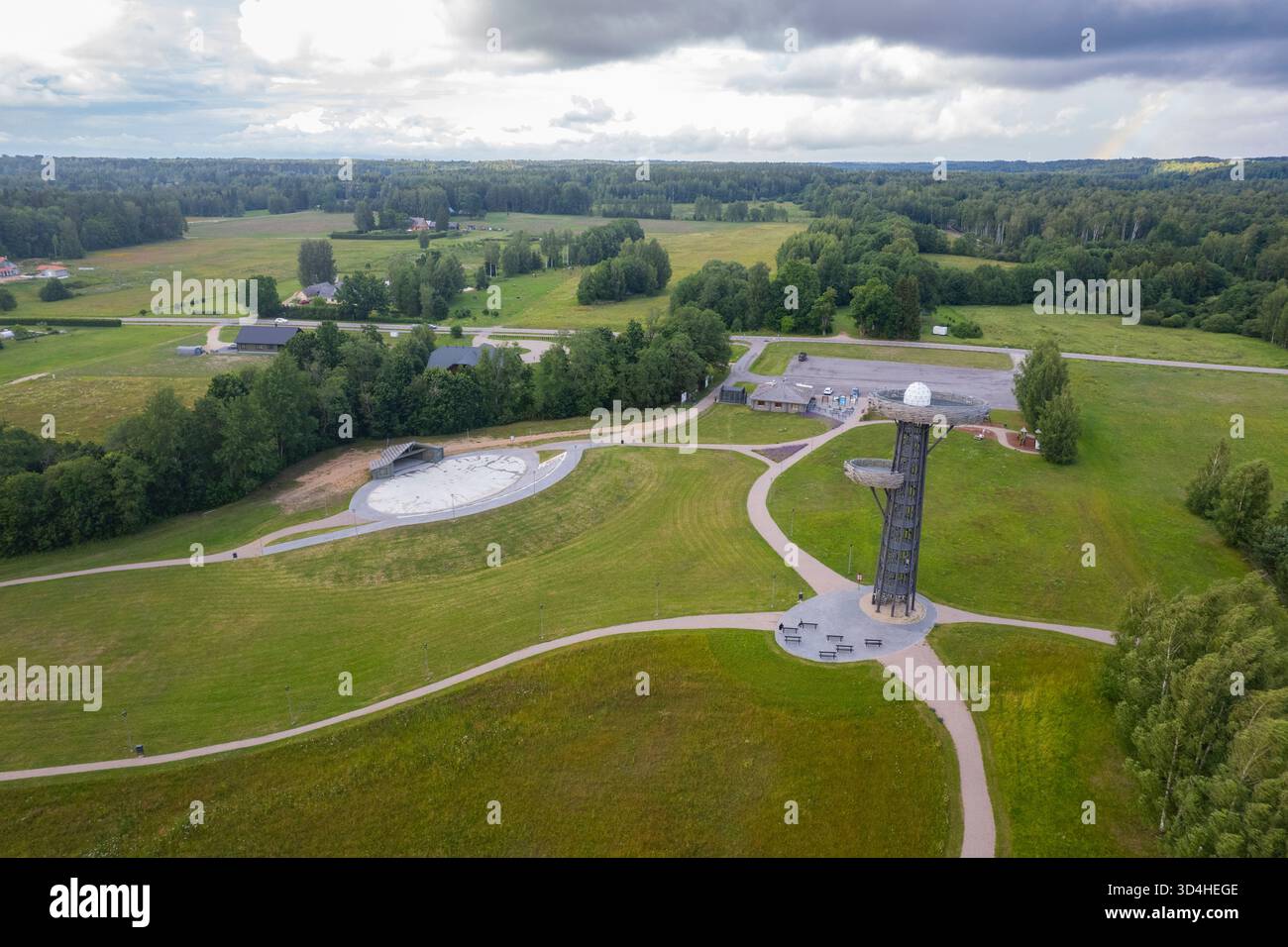 Pesapuu torre panoramica a Rõuge, Estonia Foto Stock