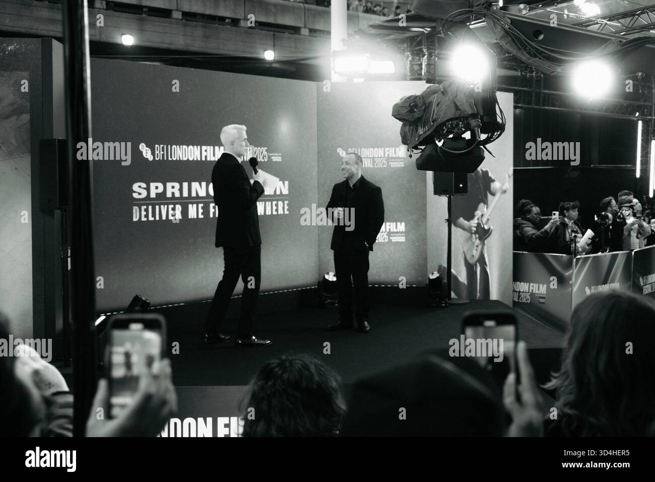 Stephen Graham è stato intervistato sul palco al BFI London Film Festival 2025 per la proiezione di gala in anteprima di "Springsteen: Deliver me from Nowhere" Foto Stock