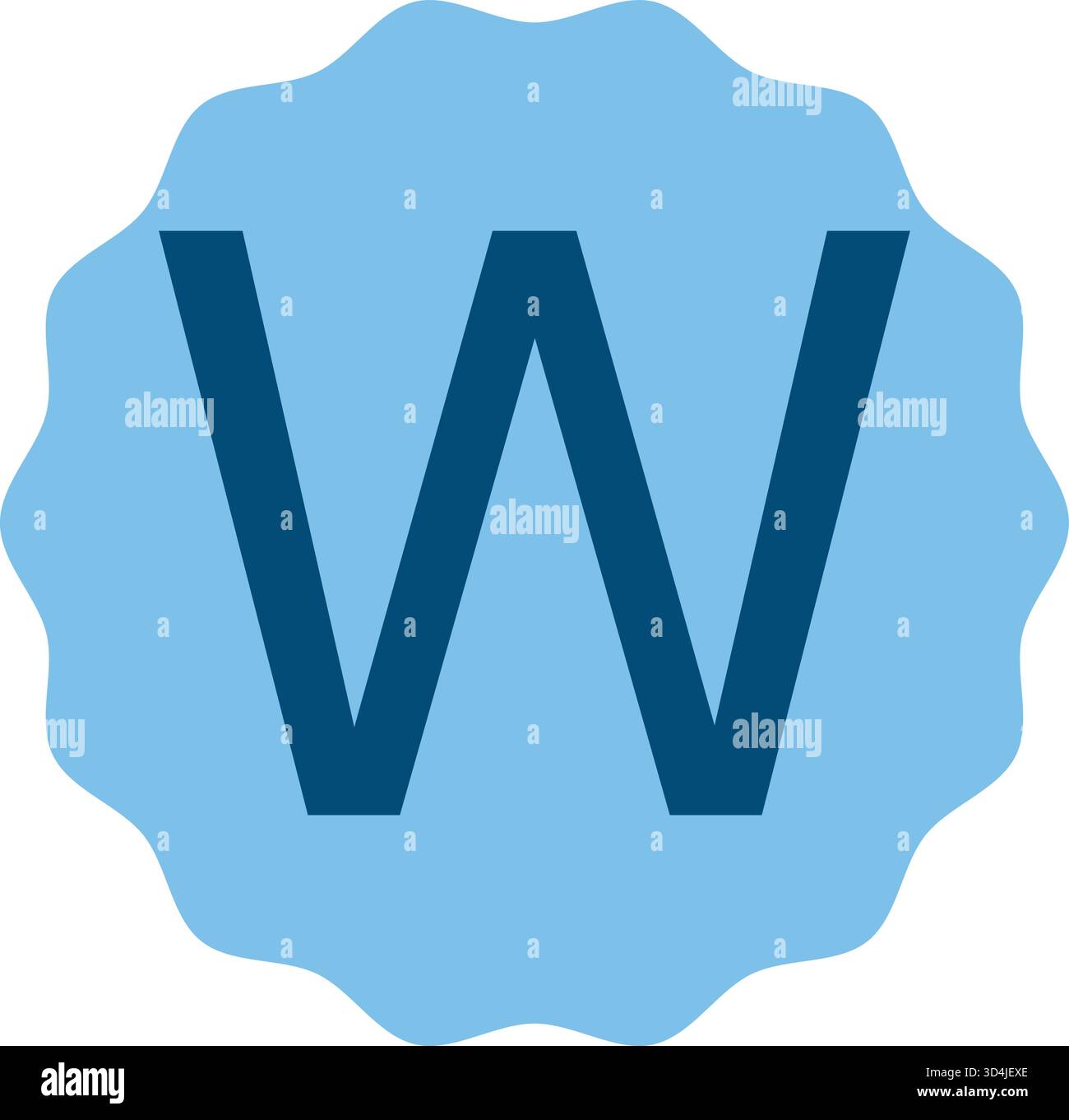 Lettera didattica W Logo in Circle – identità accademica e formativa moderna. Ideale per scuole, istituti, accademie e marchi educativi che cercano. Illustrazione Vettoriale
