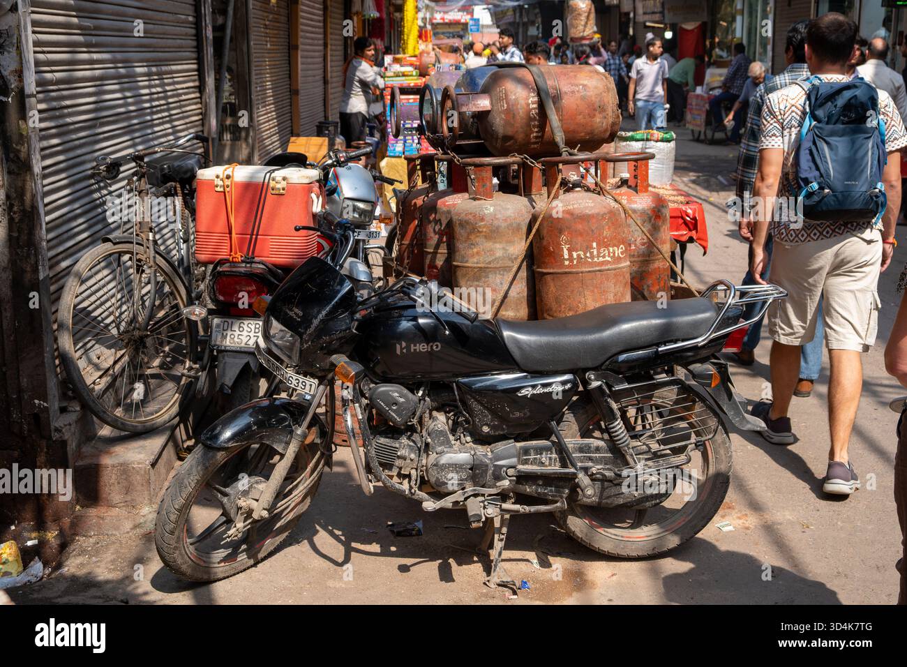 Vecchia Delhi, India, Scene di strada Foto Stock