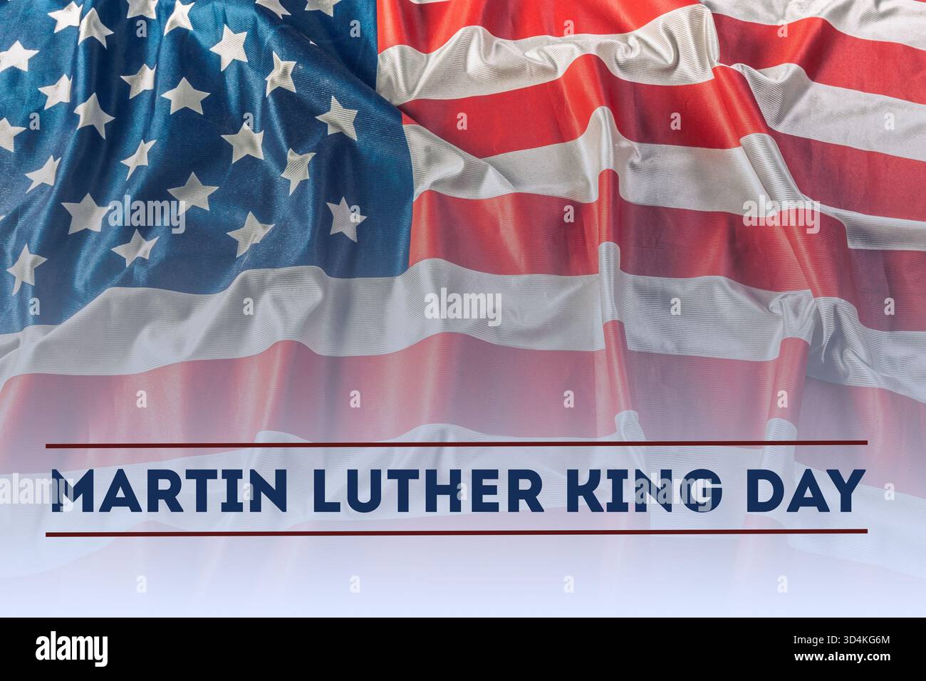 Festeggiamo la giornata del re di martin lutero con le bandiere americane e l'unità Foto Stock