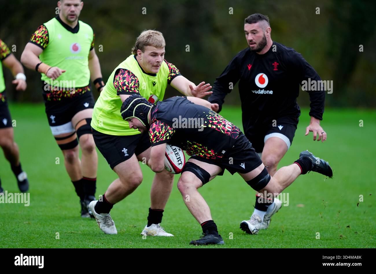 Harri Deaves del Galles durante una sessione di allenamento al vale Resort, Hensol. Data foto: Martedì 11 novembre 2025. Foto Stock