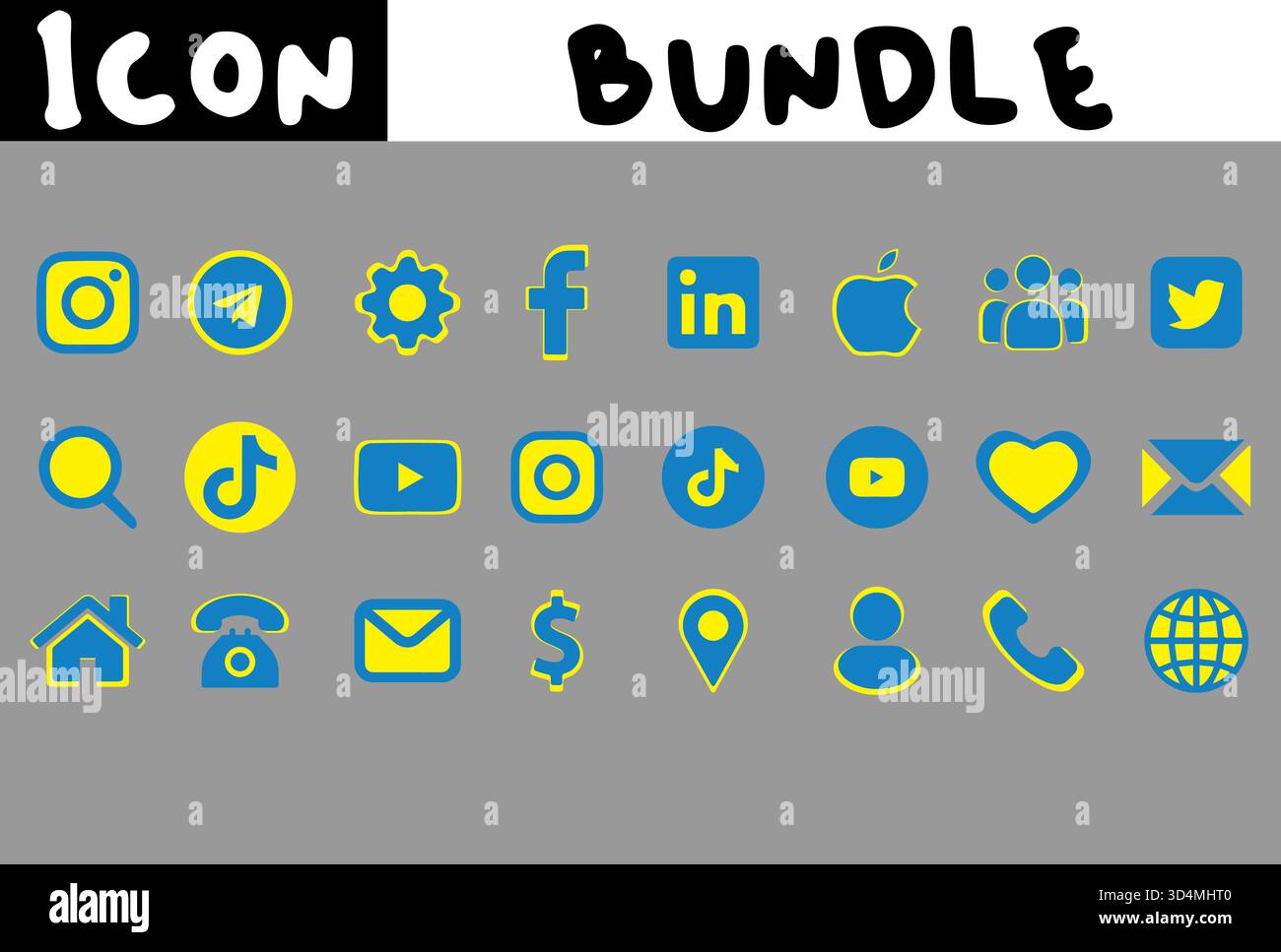 Esclusivo layout del pacchetto Icon Design per il lavoro professionale. Casa aziendale, telefono, Facebook, Instagram, uomo, sito web, dollaro, telefono, set di icone della mappa. Illustrazione Vettoriale