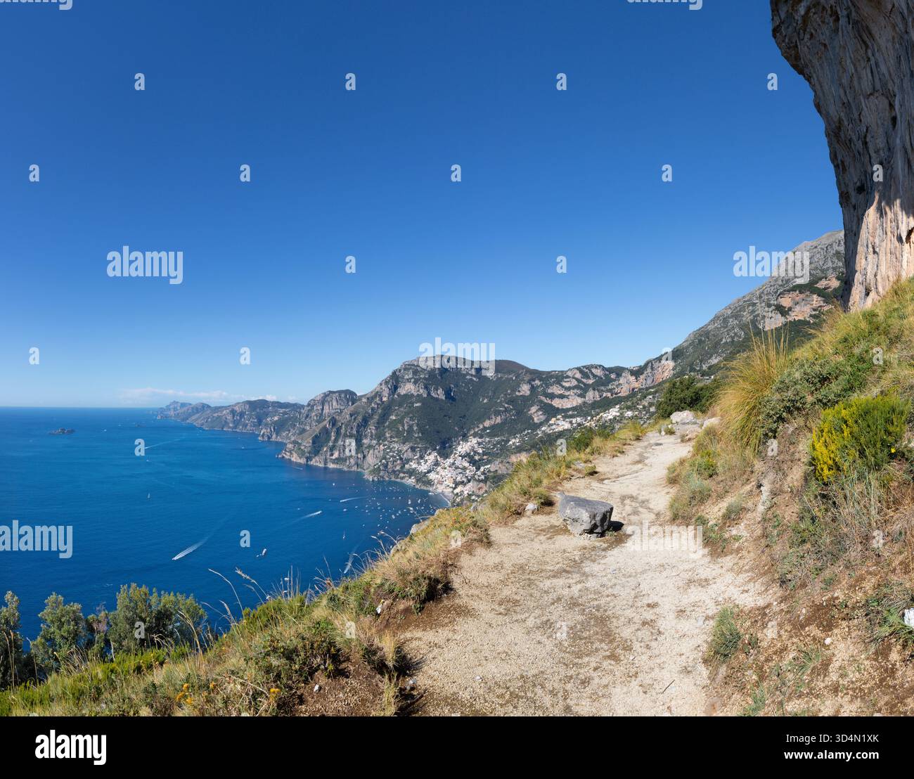 Sentiero degli dei - l'escursione costiera amalfitana - Sentiero degli dei - Costiera Amalfitana Foto Stock