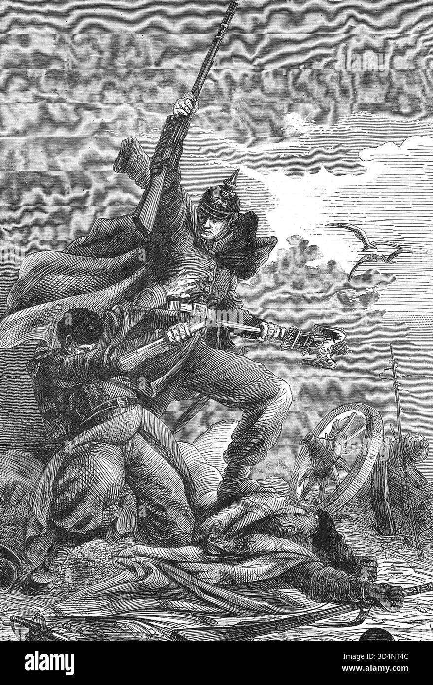 Prussiano catturò un'aquila francese durante la guerra franco-prussiana Foto Stock