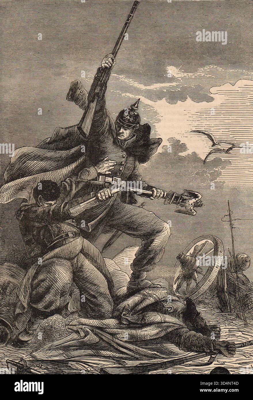Prussiano catturò un'aquila francese durante la guerra franco-prussiana Foto Stock
