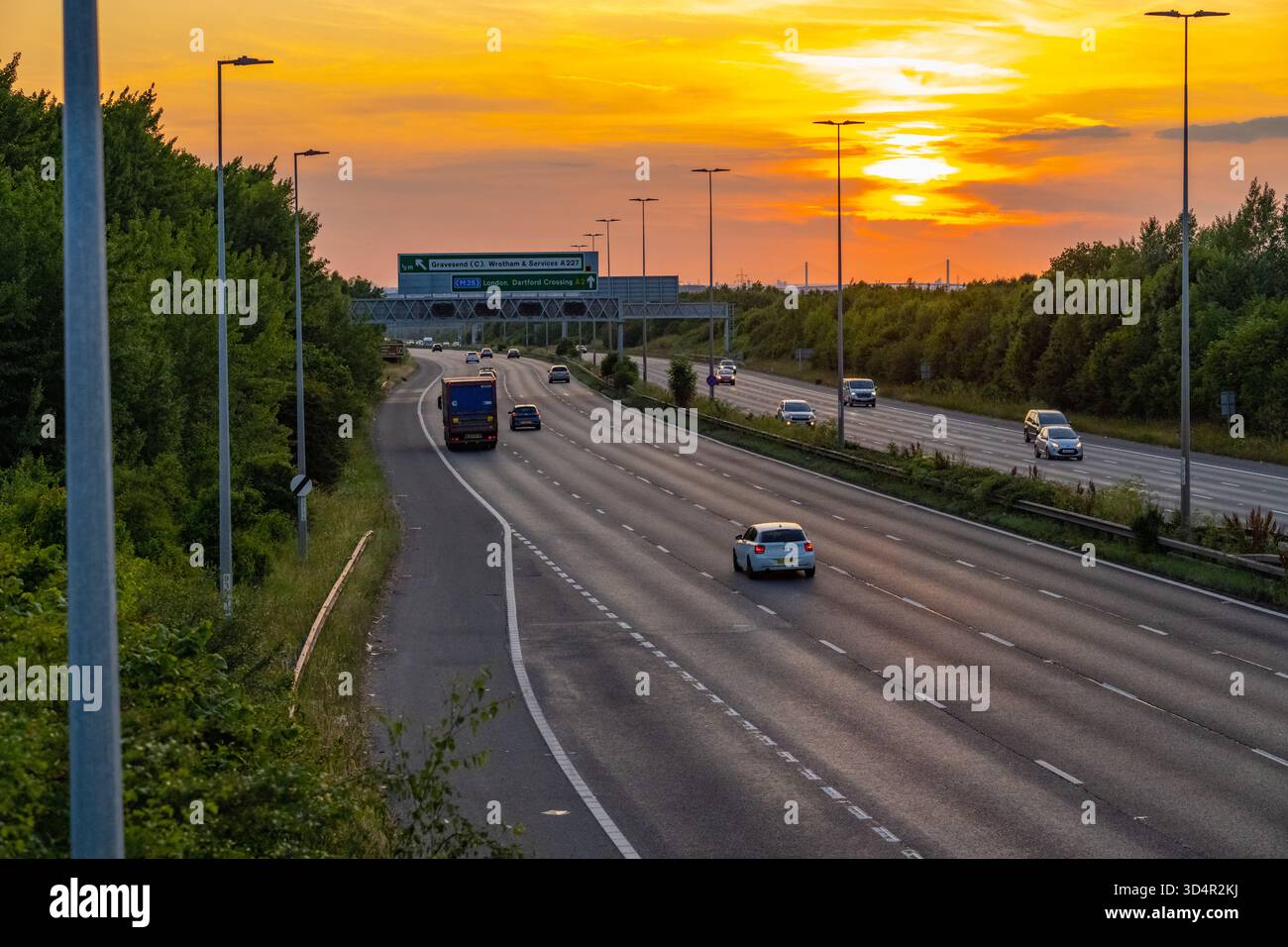 Prendi la A2 per Londra a Singlewell, vicino a Gravesend Kent Foto Stock