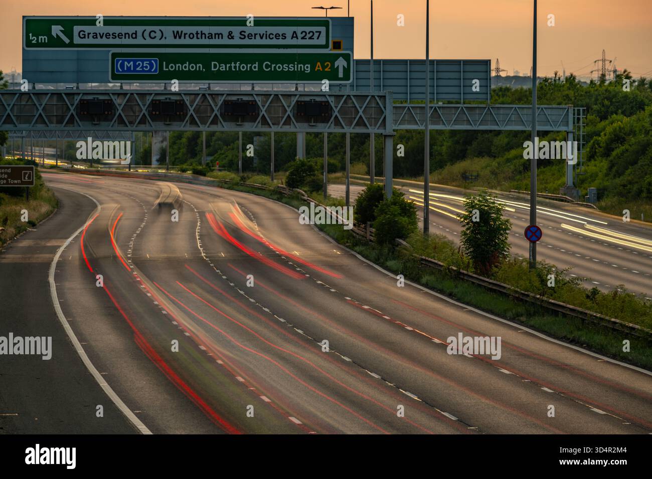 Prendi la A2 per Londra a Singlewell, vicino a Gravesend Kent Foto Stock