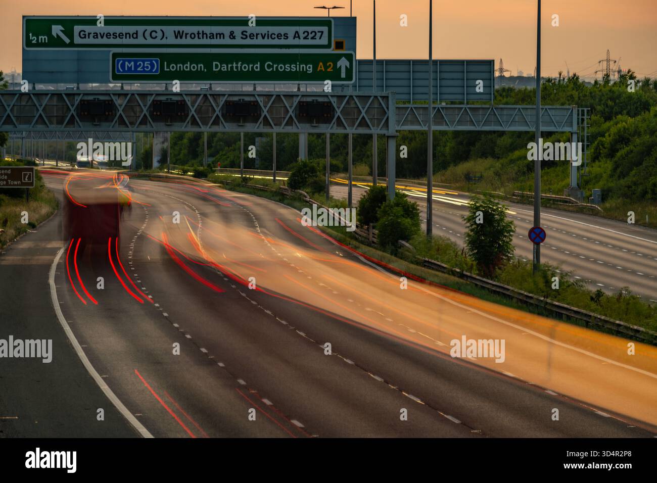 Prendi la A2 per Londra a Singlewell, vicino a Gravesend Kent Foto Stock