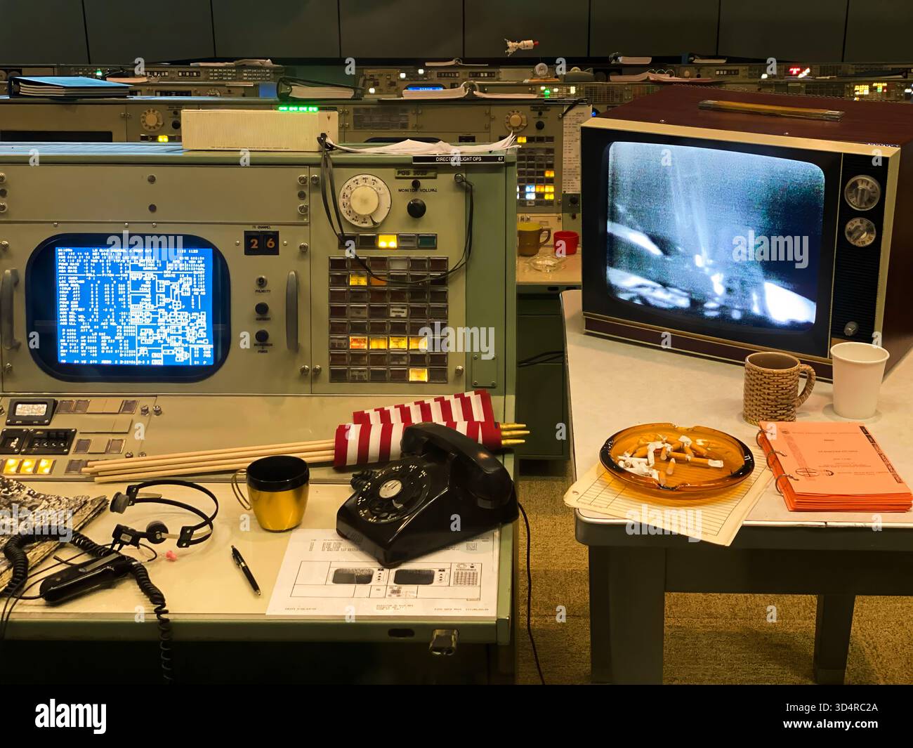 La NASA Space Mission controlla il centro storico, la NASA ha monitorato Gemini e tutte le missioni lunari Apollo 11 da questa posizione. Foto Stock