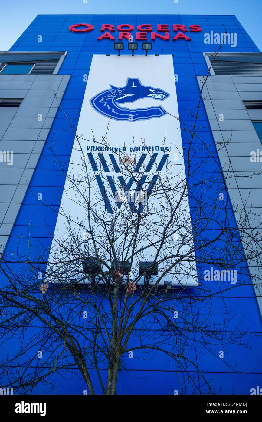 Rogers Arena, sede dei Vancouver Canucks e dei Vancouver Warriors a Vancouver, British Columbia. Foto Stock