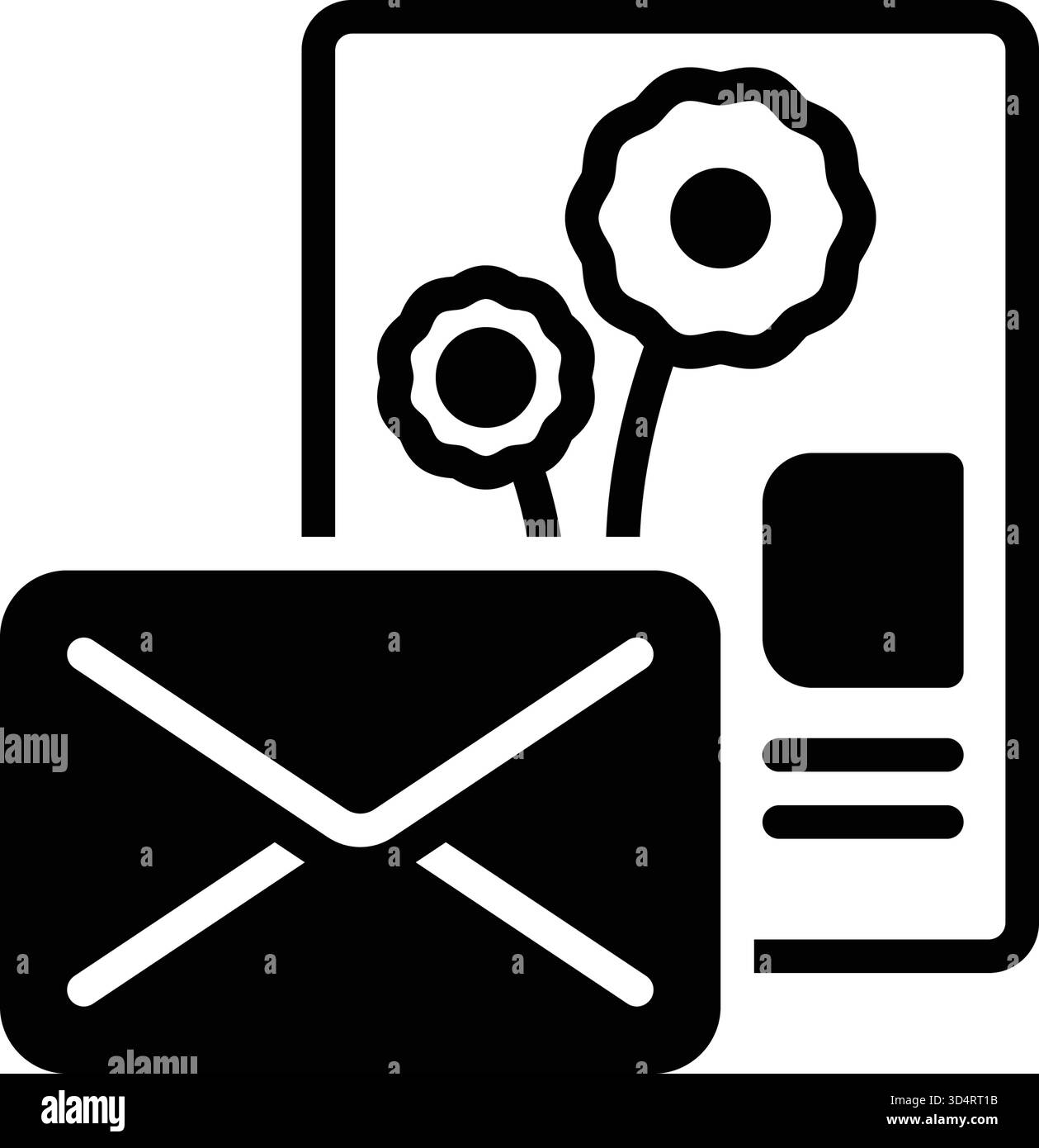 Icona di ringraziamento, Card Illustrazione Vettoriale