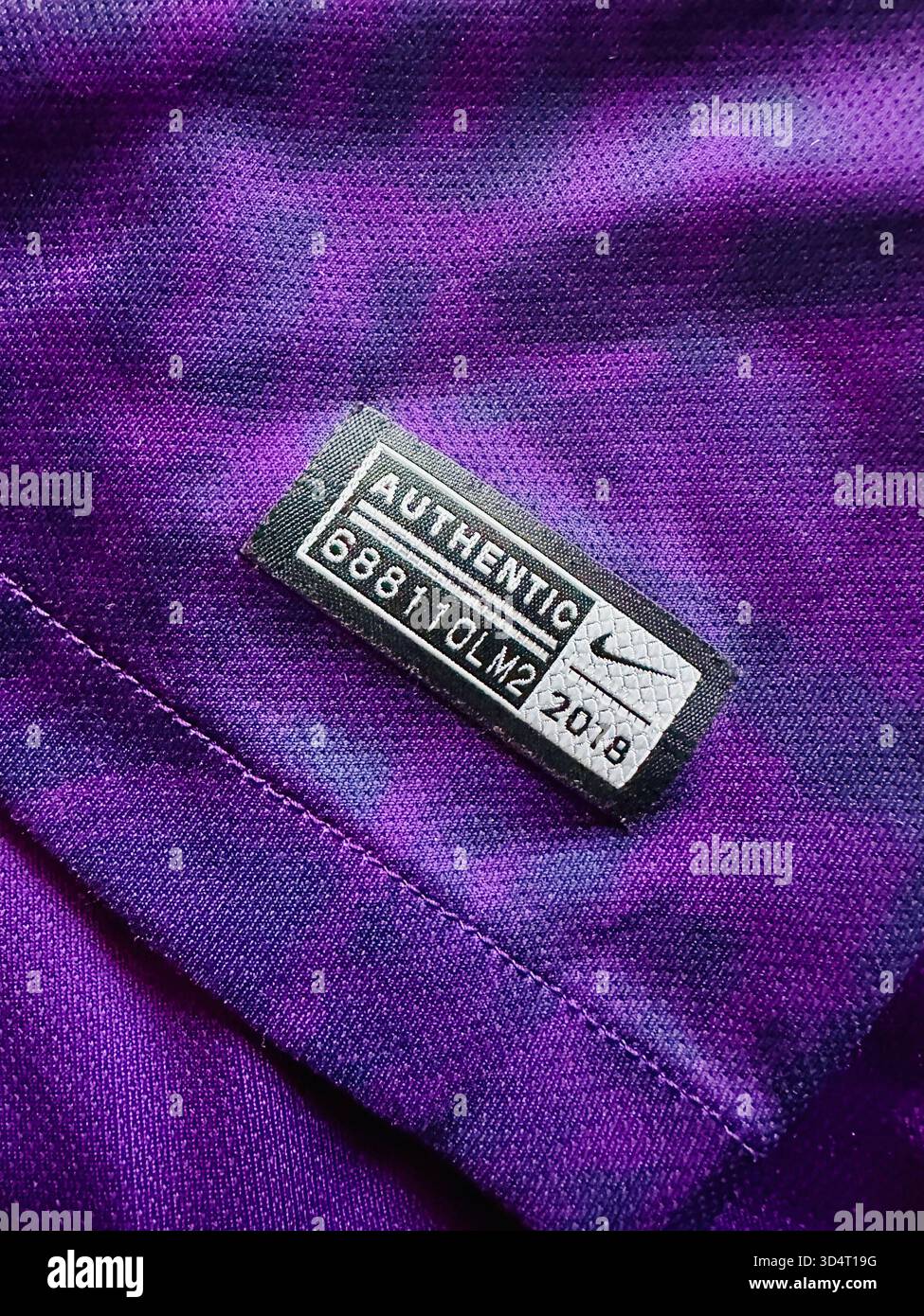 Maglia da calcio del Manchester City - Immagine stock catturata con smartphone