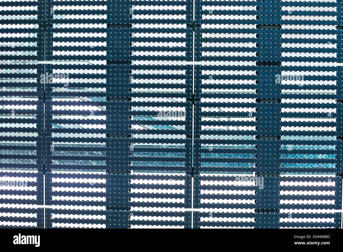 Sfondo astratto di strutture metalliche per la visualizzazione delle informazioni. Foto Stock