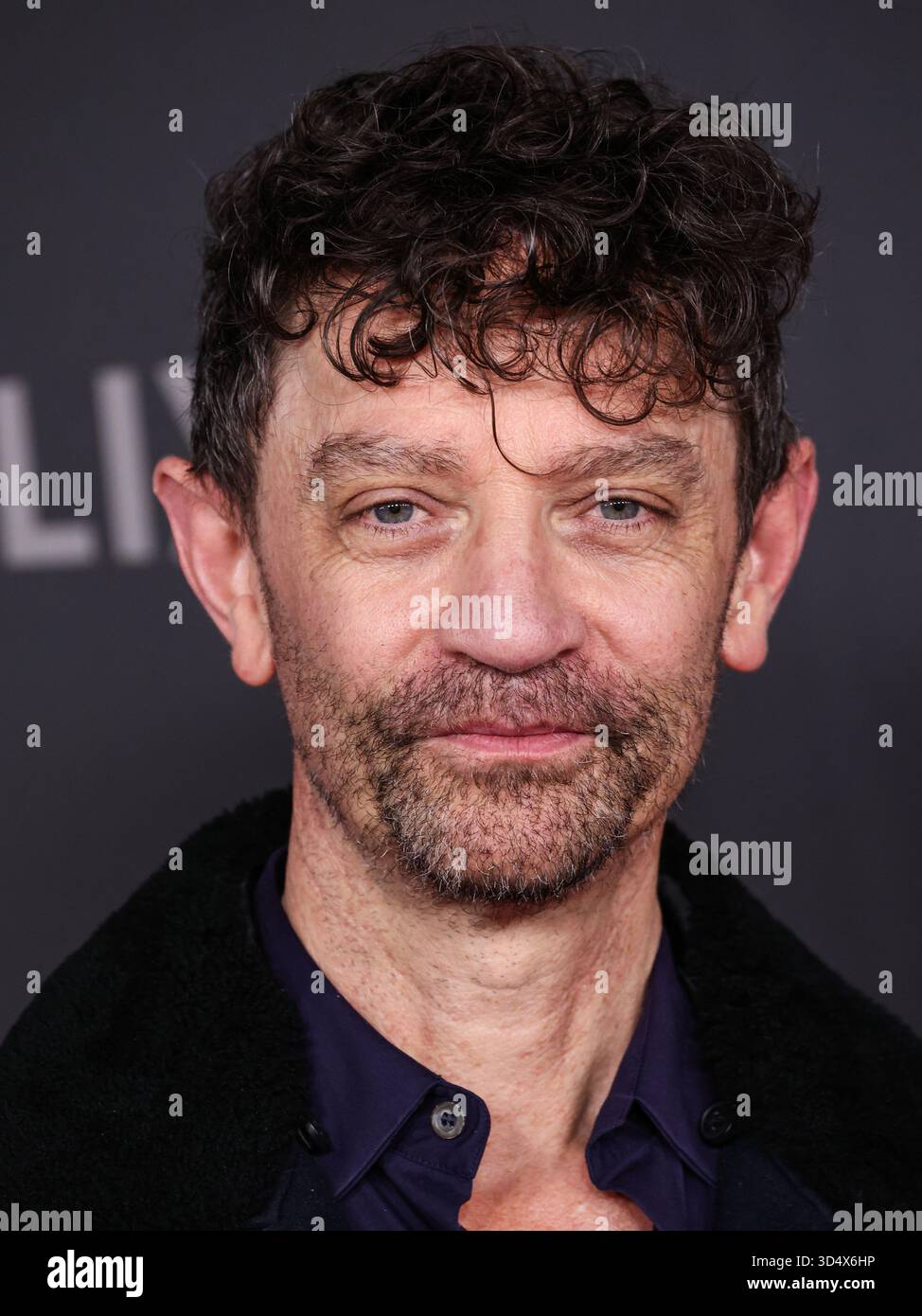 HOLLYWOOD, LOS ANGELES, CALIFORNIA, USA - 11 NOVEMBRE: L'attore inglese James Frain arriva alla premiere di Los Angeles di "Jay Kelly" di Netflix, tenutasi all'Egyptian Theatre Hollywood l'11 novembre 2025 a Hollywood, Los Angeles, California, Stati Uniti. (Foto di Xavier Collin/Image Press Agency) Foto Stock