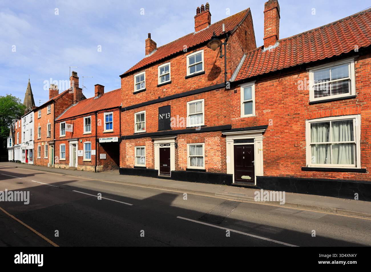 Architettura a East Gate, Sleaford Town, Lincolnshire, Inghilterra, Regno Unito Foto Stock