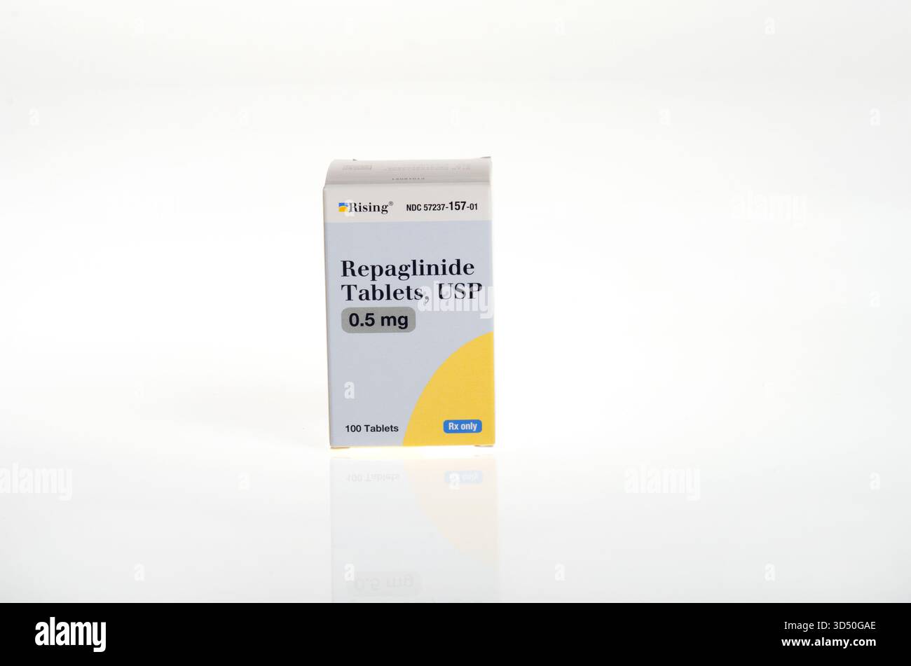 Foto di scorta di compresse di Repaglinide 0,5 mg Foto Stock
