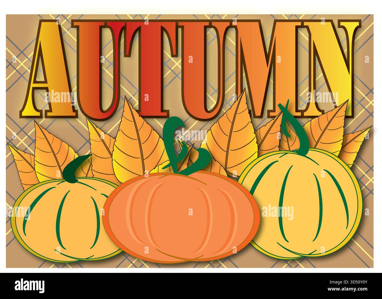 Zucche in autunno Illustrazione Vettoriale