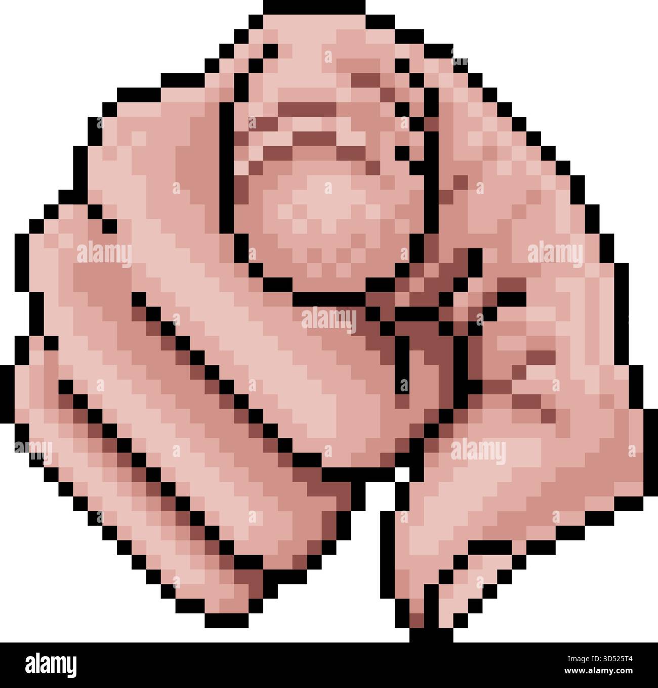 Cartoon per videogiochi a 8 bit Pointing Hand Pixel Art Illustrazione Vettoriale