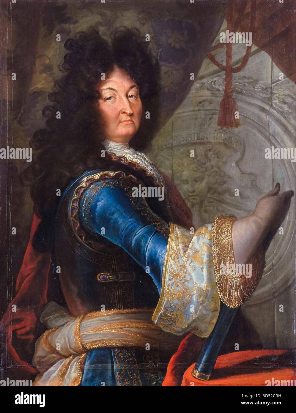 Luigi XIV (1638-1715) Re di Francia prima del sole di Rodi, ritratto a olio su tela di Philippe Vignon, 1678-1699 Foto Stock