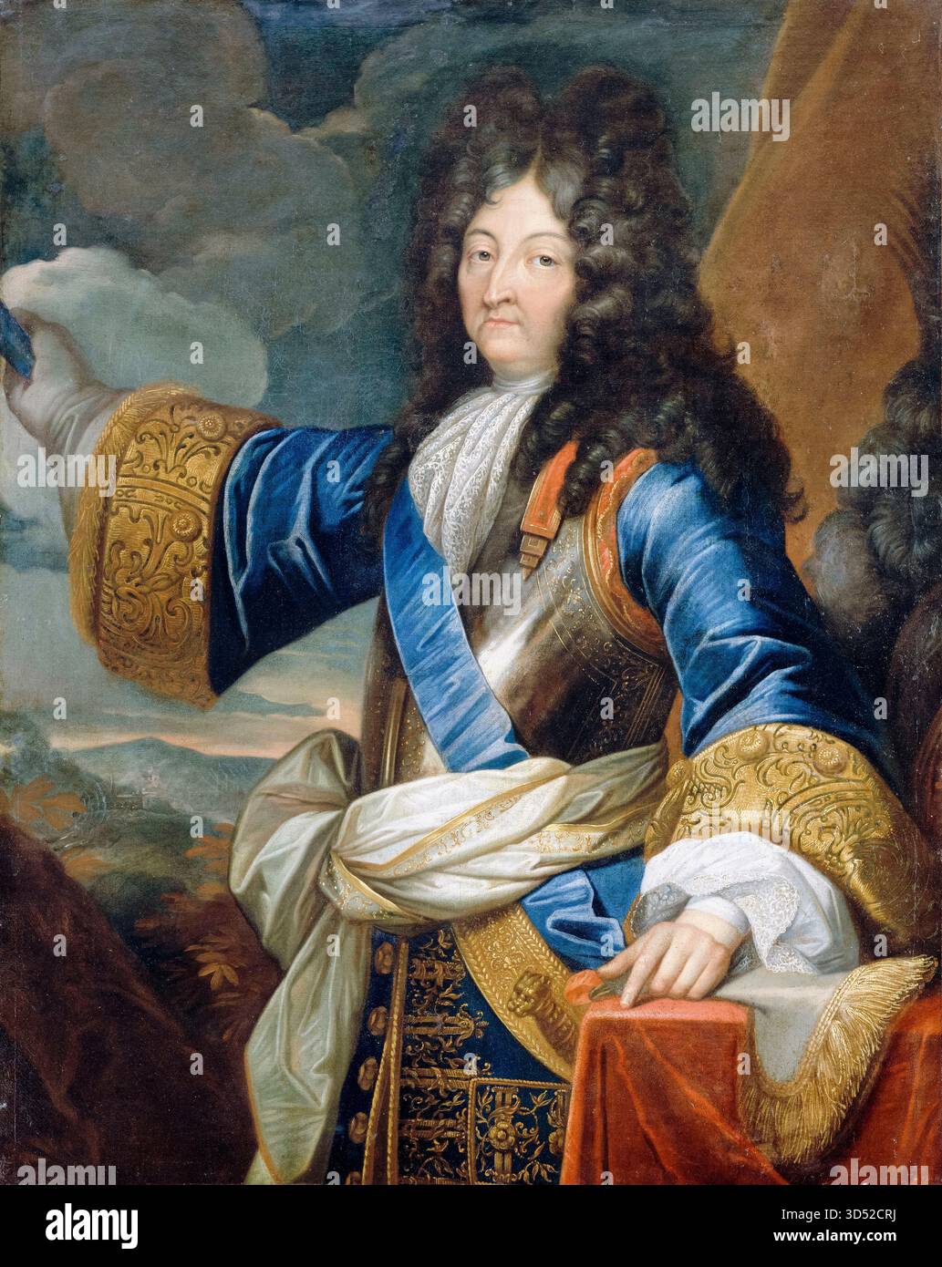 Luigi XIV (1638-1715) Re di Francia, ritratto a olio su tela, 1650-1699 Foto Stock