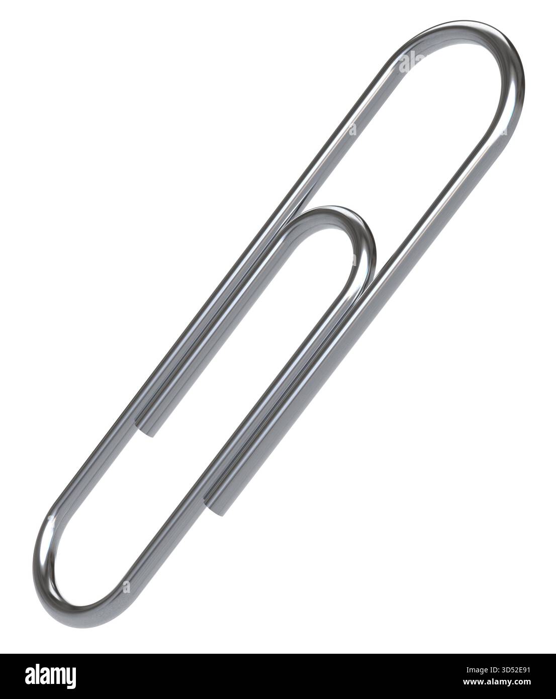 Graffetta argentata su sfondo trasparente 3d. Foto Stock