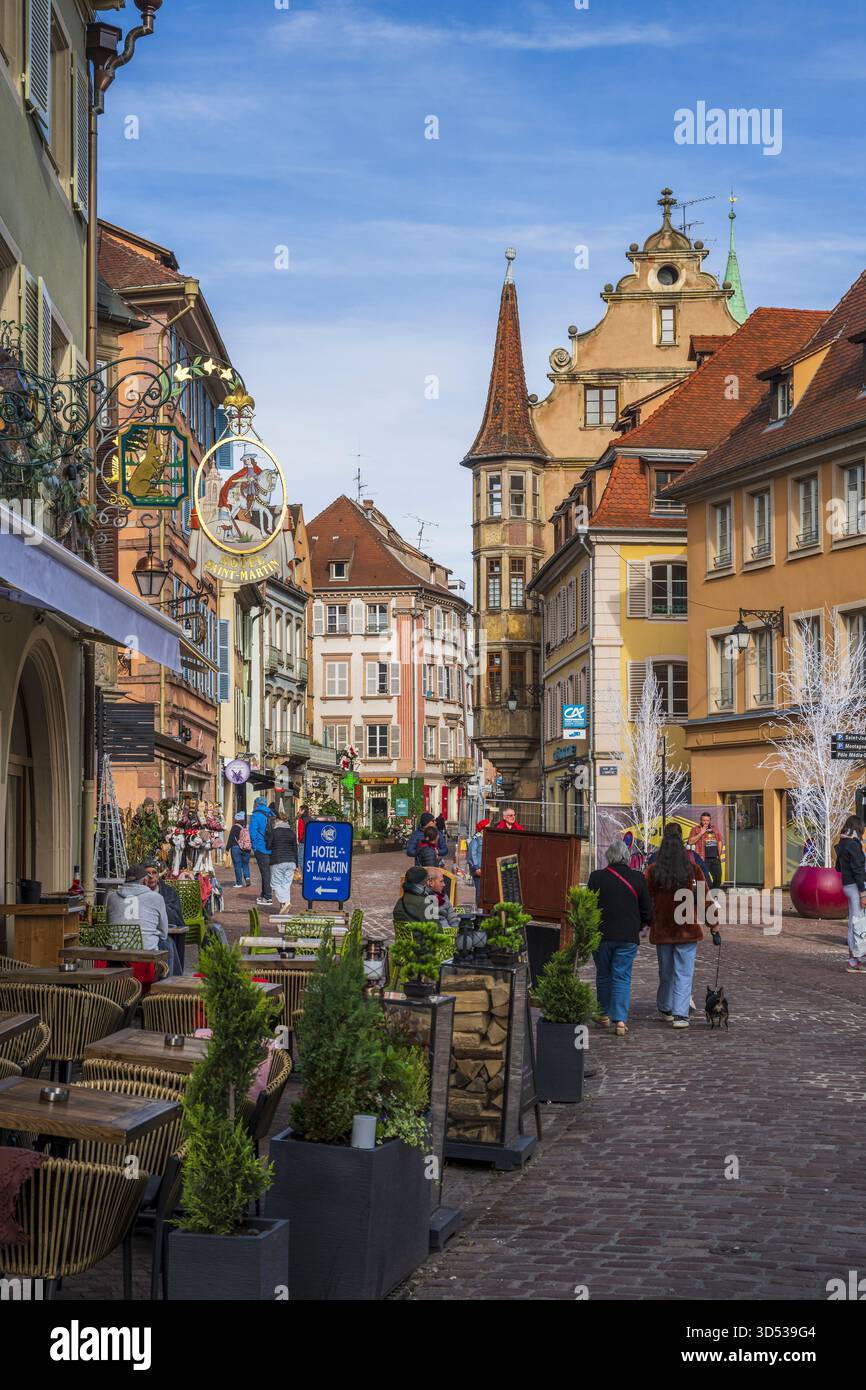 Città vecchia, Colmar, Haut-Rhin, Grand Est, Francia Foto Stock