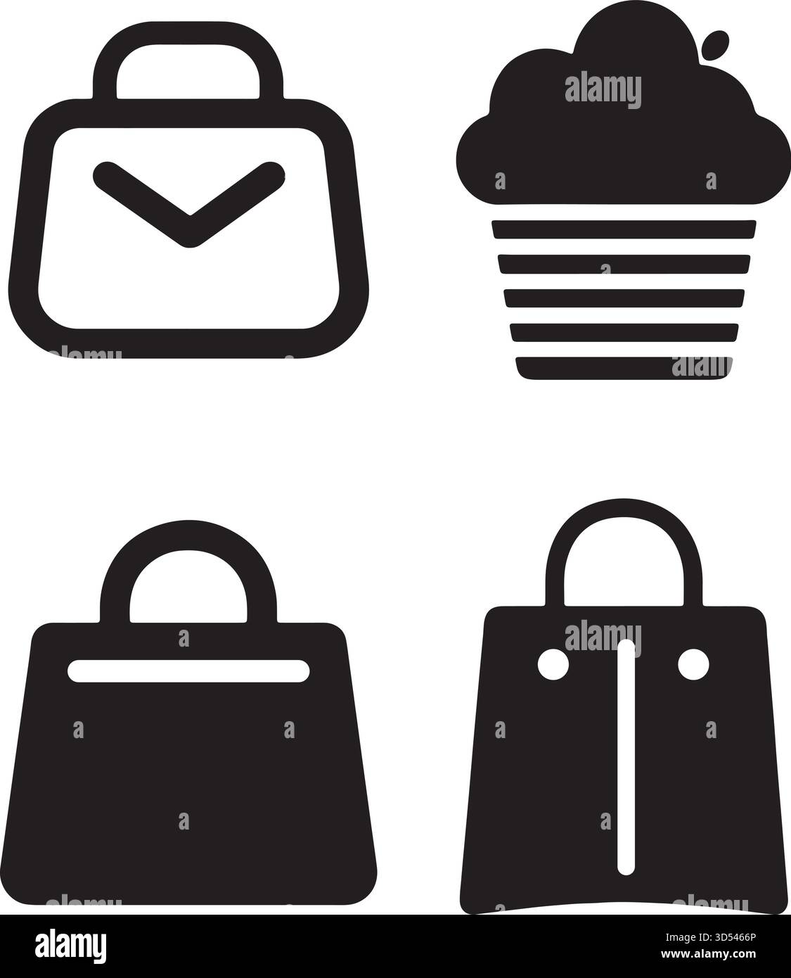 Icone delle sagome dei saldi del Black Friday: Un'offerta imperdibile Promo Vector Graphic Collection. Illustrazione Vettoriale