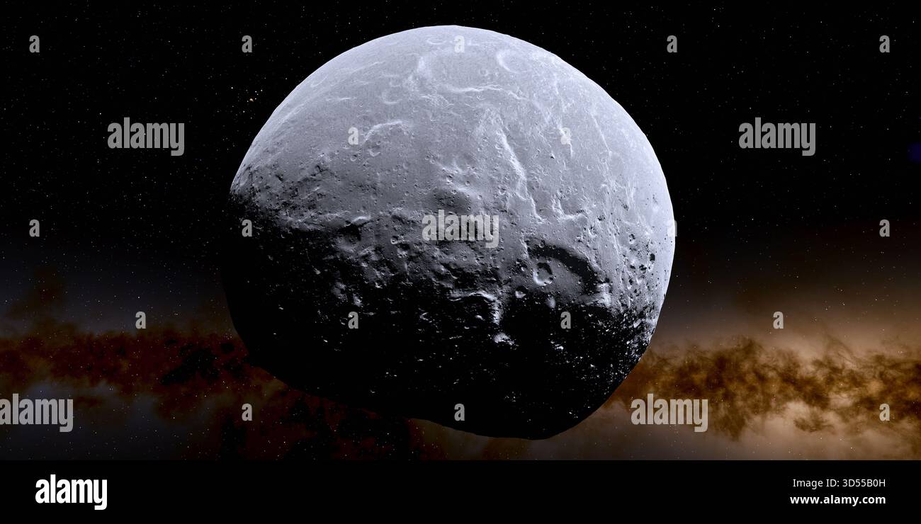 Albiorix è una grande luna irregolare di Saturno e il più grande membro del gruppo gallico. Foto Stock