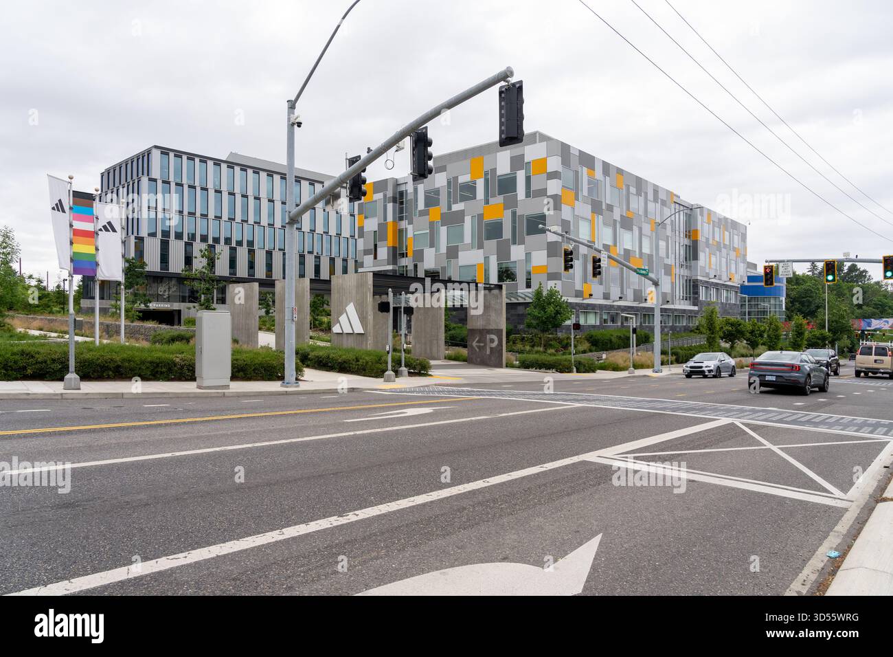 Sede centrale di Adidas North America a Portland, Oregon, Stati Uniti Foto Stock