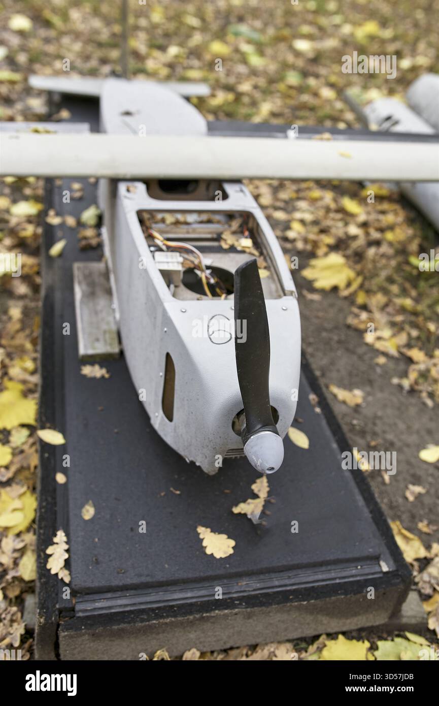 KIEV, UCRAINA OTTOBRE 2025: Russo veicolo aereo fittizio drone Parody Foto Stock