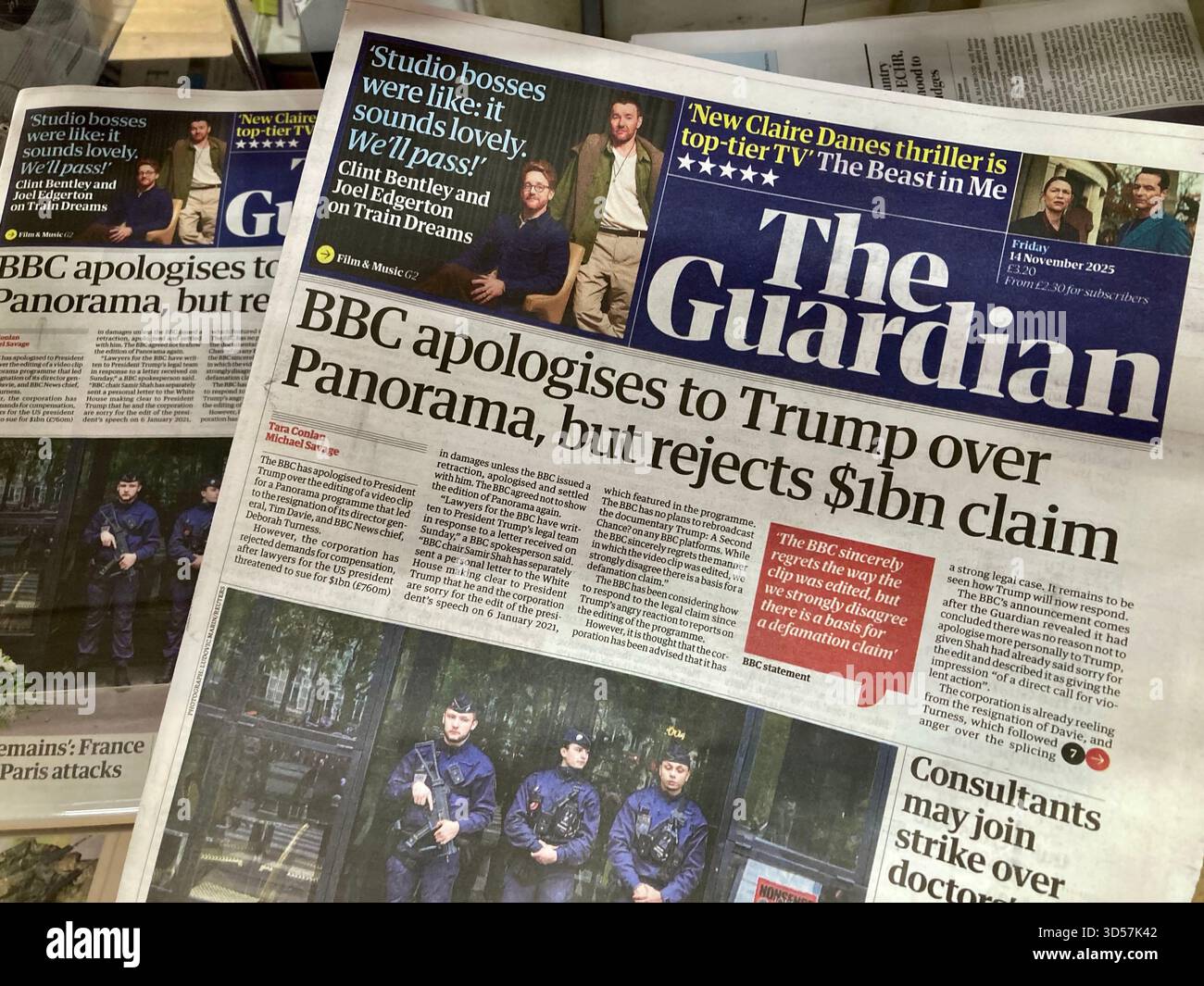 Un giornale britannico ha aggiornato la BBC con Trump per il montaggio della clip di Panorama, ma si rifiuta di pagare 1 miliardo di dollari Foto Stock