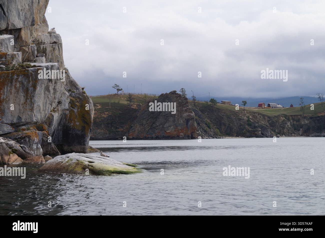 La bellezza di pietra dell'isola Olkhon Foto Stock