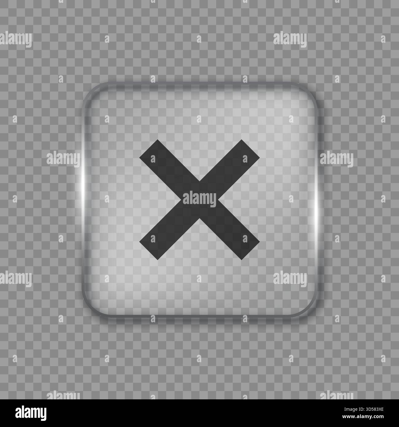 Il vetro liquido nega il telaio vettoriale in stile glassmorfismo. Illustrazione vettoriale dell'attività completa in vetro rettangolare su sfondo isolato. Specchio trasparente Illustrazione Vettoriale