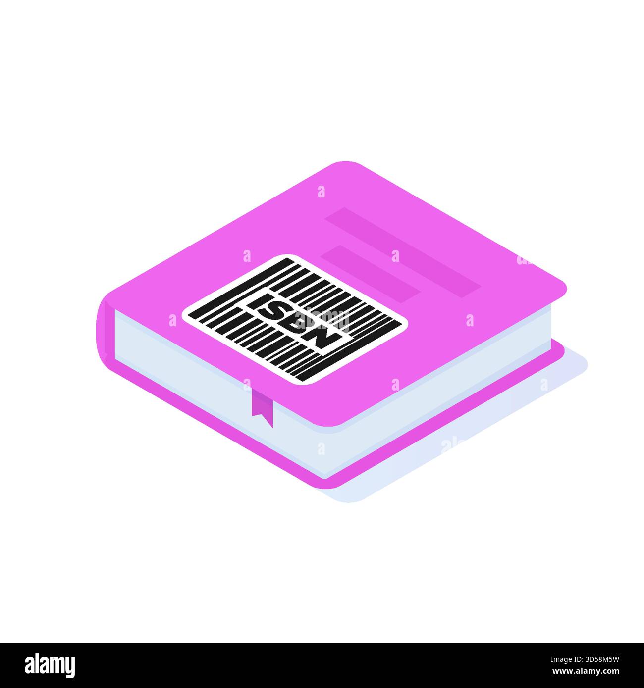 Icona del libro dei cartelli ISBN, concetto di letteratura commerciale standard. Illustrazione del vettore isometrico. Illustrazione Vettoriale