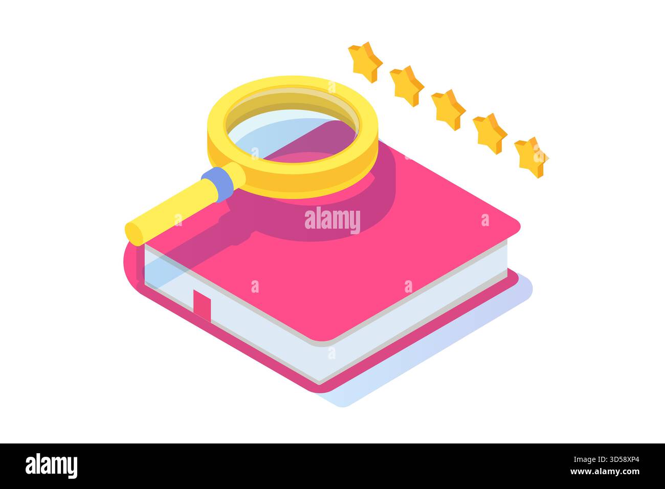 Recensione del libro, concetto di club di lettura. Illustrazione vettoriale Illustrazione Vettoriale