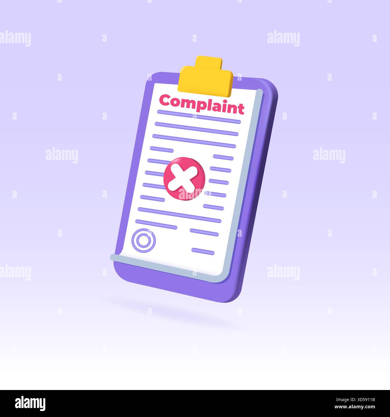 Сomplaint forma concetto online. Illustrazione vettoriale. Illustrazione Vettoriale